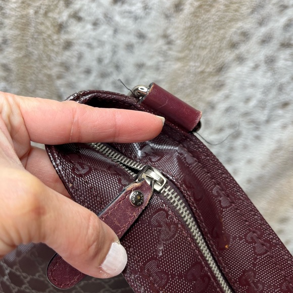 Gucci Coated GG canvas Burgundy Messenger Bag - Picture 12 of 15